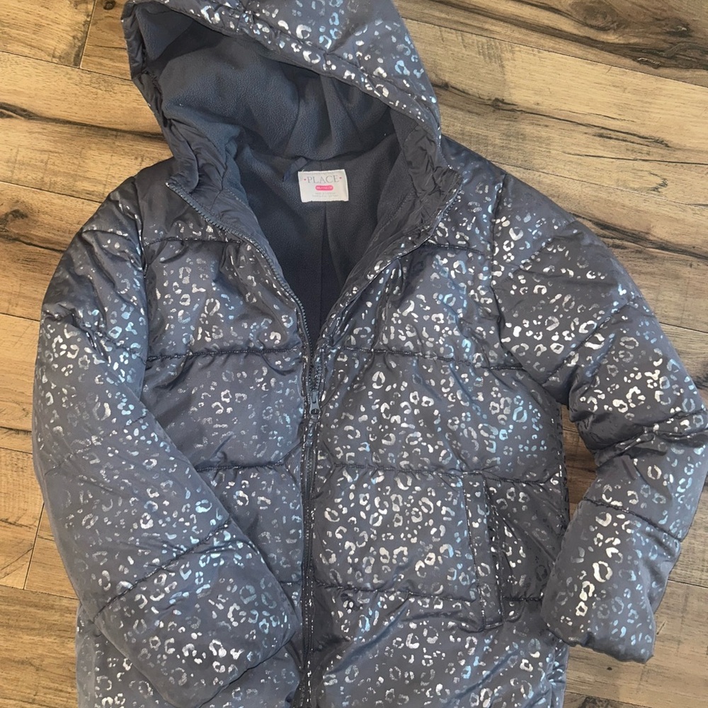 Kids Gray Leopard Print Jacket